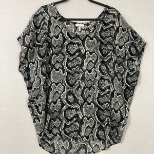 Joie Snake Print 100% Silk Relaxed Fit Pullover Blouse Medium